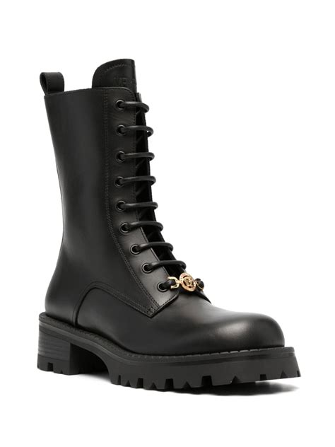 versace embellished boots|Versace military boots.